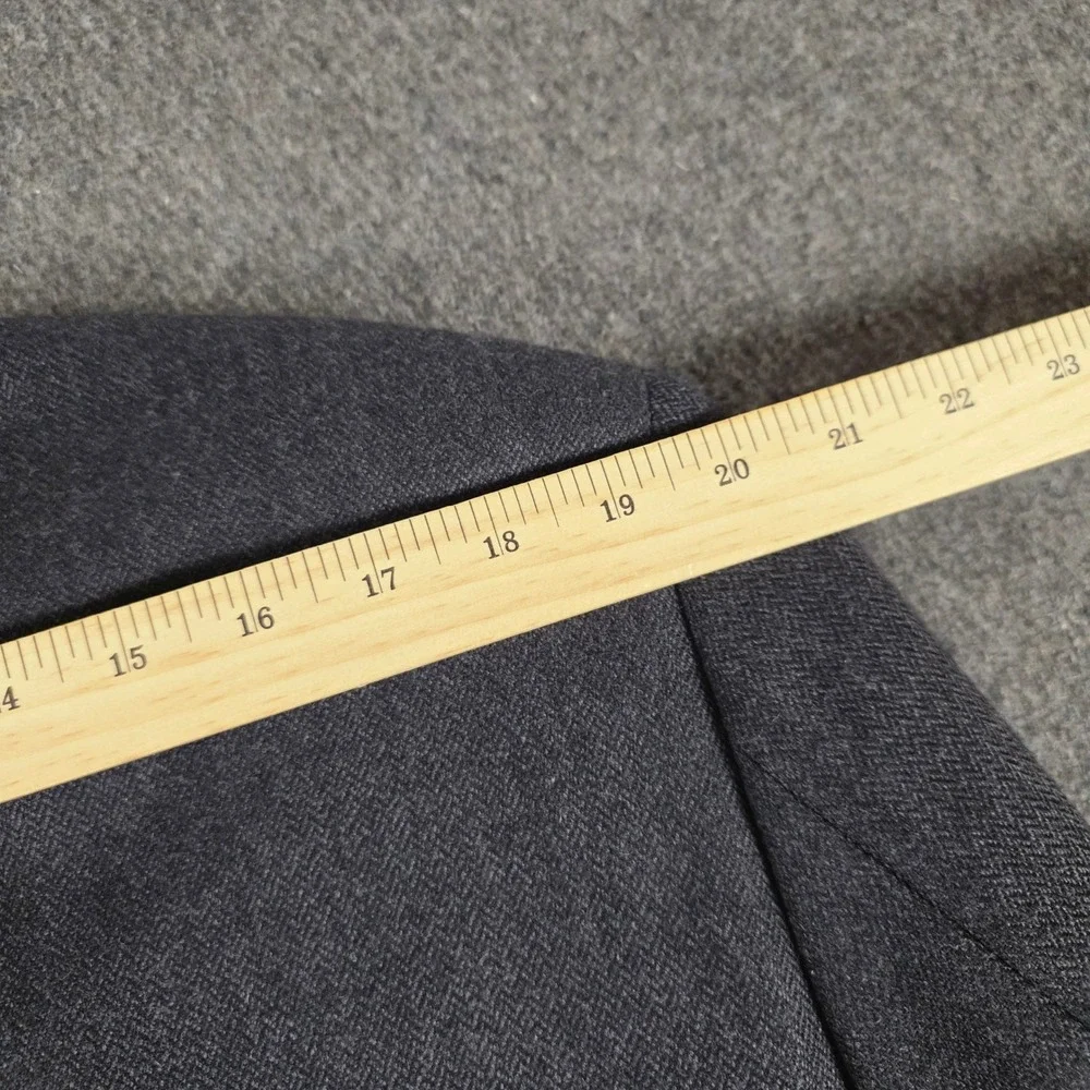 Giorgio Armani Blazer Mens 54R Gray Le Collezioni Virgin Wool‎ Herringbone Italy